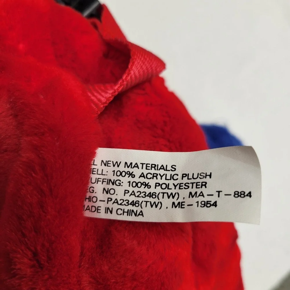 Teddy Bear w/ red snow suit & blue boots Plush Backpack